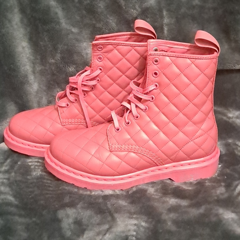 Pink quilted Doc Martens